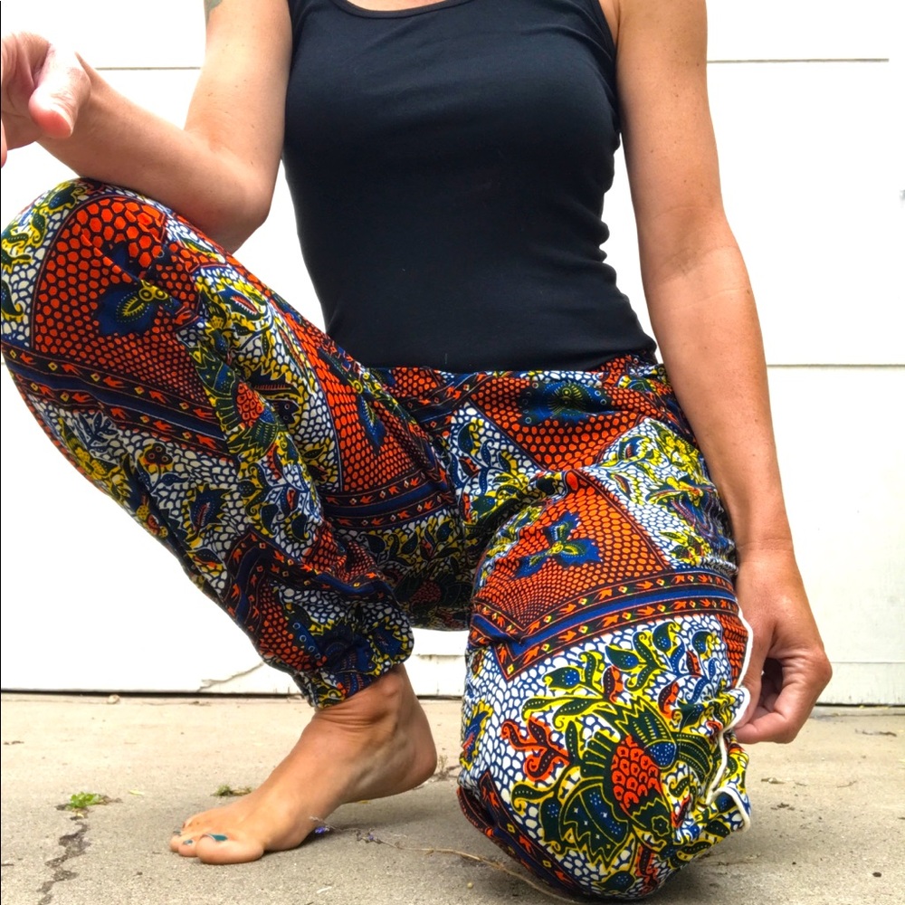 Tribal Print Boho Drawstring Pants